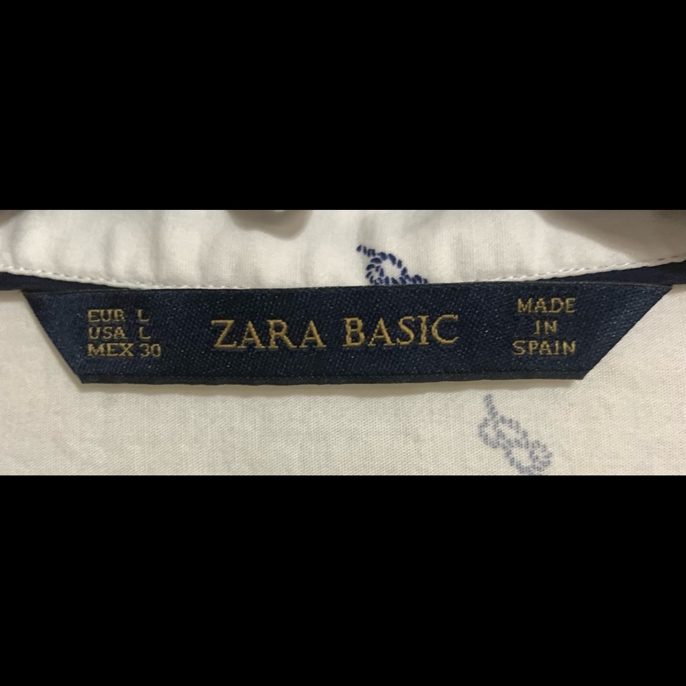 Zara Basic Button Down Longsleeves Knotprints Mad… - image 4